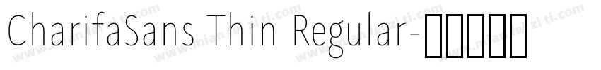 CharifaSans Thin Regular字体转换